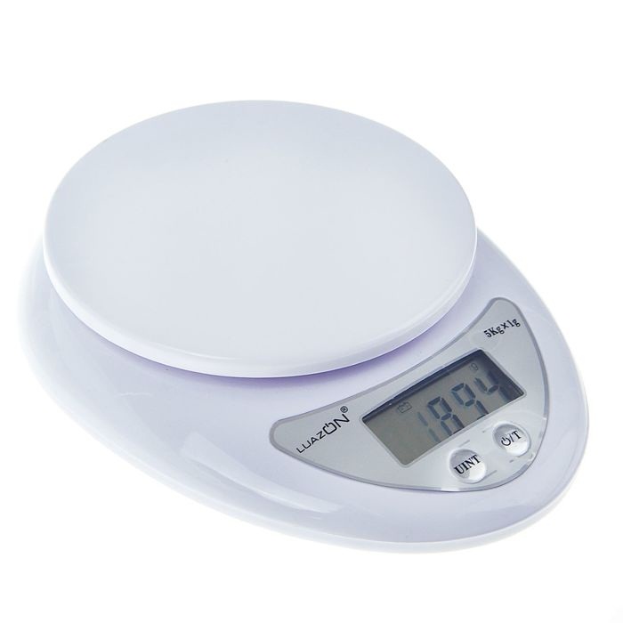 Весы электронные кухонные LuazON LVK-501, до 5 кг, белые